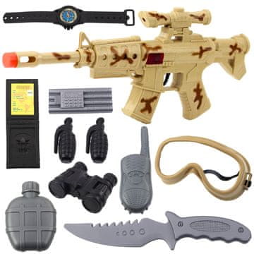 slomart LEAN TOYS vojaški set z dvema pištolama in dodatki