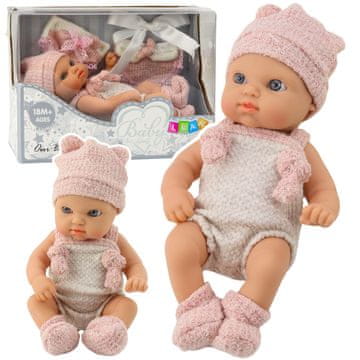 slomart LEAN TOYS punčka novorojenček (18 cm) z dodatki
