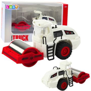 slomart LEAN TOYS Cestni valjar, gradbeno vozilo, kovinski valj, luči, zvoki