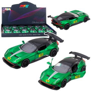 slomart Športni dirkalni avto, kovinski, s potegom nazaj, LEAN TOYS, Zeleni, 1:32