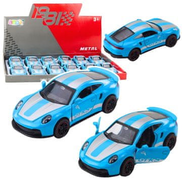 slomart Dirkalni avto GTRS, kovinski, s potegom nazaj, LEAN TOYS, Modri, 1:43