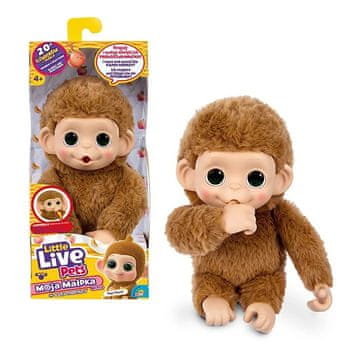 slomart COBI Interaktivna plišasta mucka Little Live Pets - Mini opica Pepi Peach