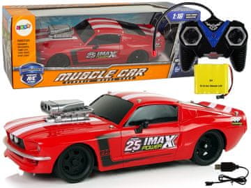 shumee R/C športni avtomobil 1:16 rdeče-bele črte pilot