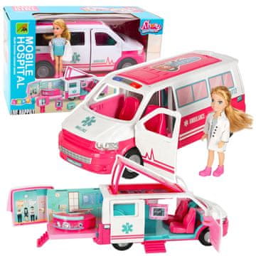 slomart Mobilna bolnišnica LEAN TOYS Ambulanta s punco in medicinskimi pripomočki