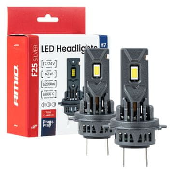 slomart Avtomobilske LED žarnice AMiO F25 Silver Full Canbus H7/H18 62W