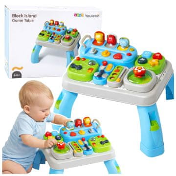 slomart LEAN TOYS Interaktivna izobraževalna miza za malčke, zvoki, 6m+