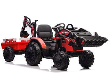 slomart LEAN CARS SX2068 bager na akumulator s prikolico, rdeč
