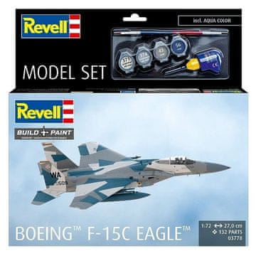 slomart Modelarski set: bojni letalo F-15 Eagle - Revell (vključno barve, čopič, lepilo)