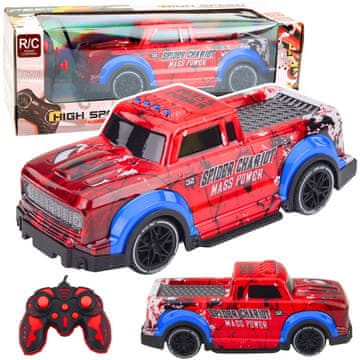 slomart LEAN TOYS RC terenski avto Prikazen, luči, rdeč