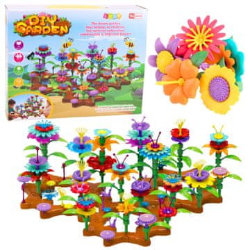 slomart Gradbene Kocke Rože Ustvarjalni Vrt 148 el. - LEAN TOYS