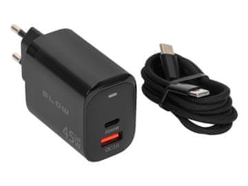slomart Blow PolnilnikUSB + USB-C PD 45W z kablom (76-033#)