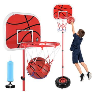 slomart Otroški koš za košarko ISO TRADE, nastavljiv 109-170 cm