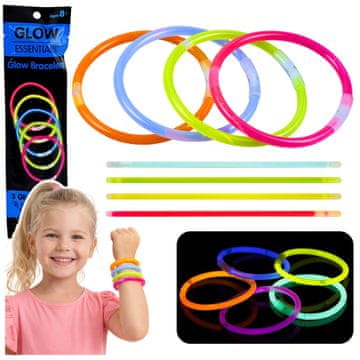 slomart Set 5 svetlečih zapestnic LEAN TOYS, neonske