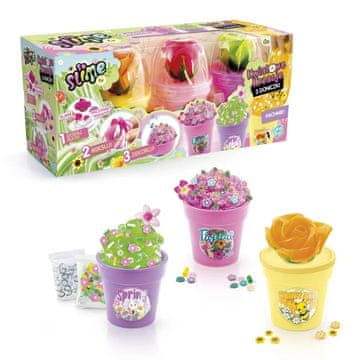 slomart Kreativni set So Slime - Cvetlične kreacije, 3 lončke EPEE