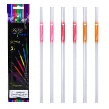 slomart Slamice Fluorescence Glow Stick 6 kosov, z gibljivim vstavkom