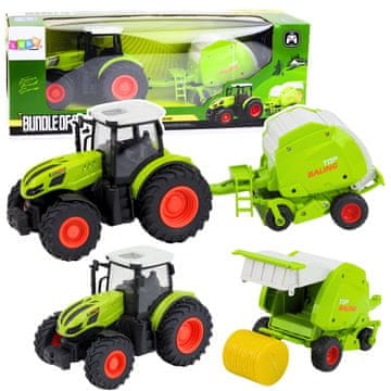 slomart Traktor z balirko RC na daljinsko upravljanje, 2.4GHz, 1:24
