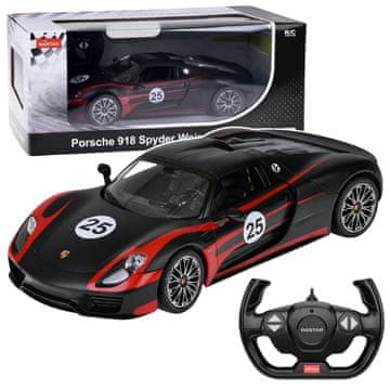 slomart RASTAR RC avto Porsche 918 Spyder Performance, črn, 1:14