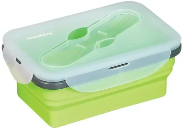 slomart Zložljiv silikonski posoda za hrano (lunchbox) Klausberg, 400 ml