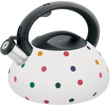 slomart Klasični kuhinjski lonec, 3 l, bel z belimi pikami, Klausberg