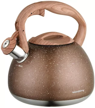 slomart Klausberg Klasičen kuhinjski čajnik, 2.8l, rjav marmor