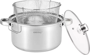 slomart Lonec s košaro za cvrtje, jeklo ø 24 cm / 5,5 l KING Hoff
