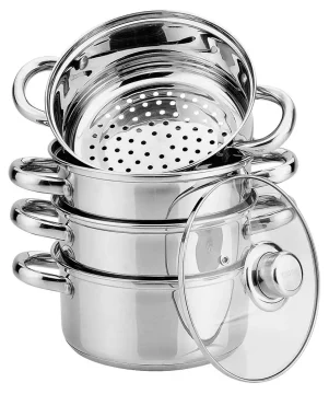 slomart KING Hoff Parni kuhalnik iz nerjavečega jekla, 5-delni set, Ø 18 cm, 2,5 l