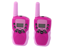 Walkie Talkie radijske postaje roza z dosegom 3 km za otroke