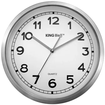 slomart Stenska ura King Hoff, nerjavno jeklo, Ø 34 cm