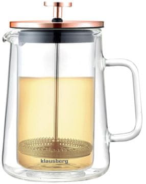slomart Klausberg French press, steklo/baker, 0,60 L