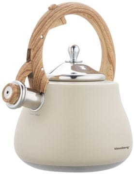 slomart Klausberg kotliček za vodo KB-7919, bež, imitacija lesa, 2,8l, s piščalko