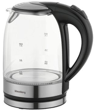 slomart Klausberg grelnik vode KB-7886, steklen, LED, 1,7l