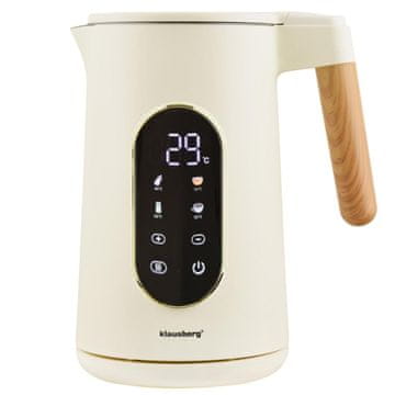slomart Električni kuhalnik vode 1,7 l, LED, nadzor temperature, Klausberg