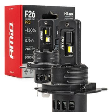 slomart AMiO F26 Pro Lumitec Limited LED žarnici H4/H19, +130% svetilnosti, Canbus