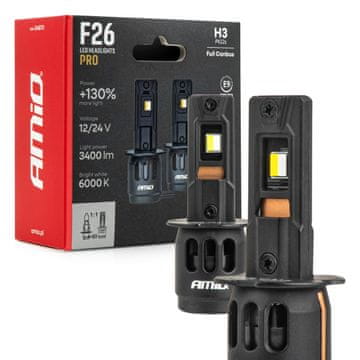 slomart LED avtomobilske žarnice AMiO F26 Pro LumiTec +130% H3 Canbus