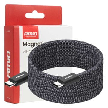 slomart AMiO USB-C magnetni kabel USB-C - USB-C 60W 200cm