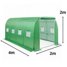slomart LEAN vrtni tunel folija rastlinjak 4,5x2x2 m, zelen, UV zaščita