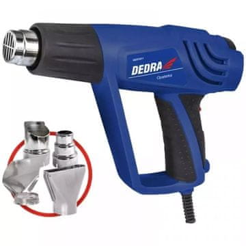 slomart Dedra DED7536 vročezračna pištola 2000W z regulacijo temperature, kovček