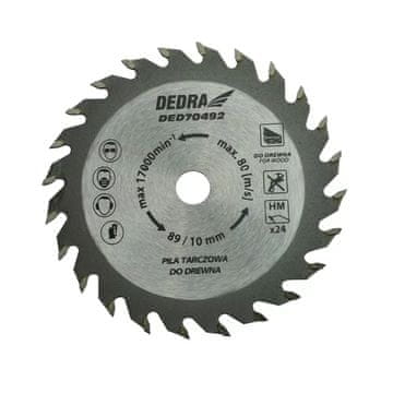 slomart Krožna rezila za les Dedra 89x10mm, 24T (za DED7049)