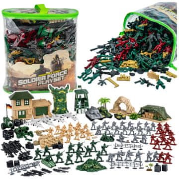slomart Vojaška baza, vojaške figure, vozila, velik vojaški set 300 kosov