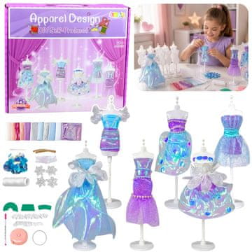 slomart Set za šivanje oblek za lutke LEAN TOYS Mala modna oblikovalka