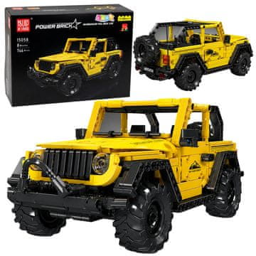 slomart LEAN TOYS Gradbeni bloki: Terenski avto Wrangler, rumen, 746 el.