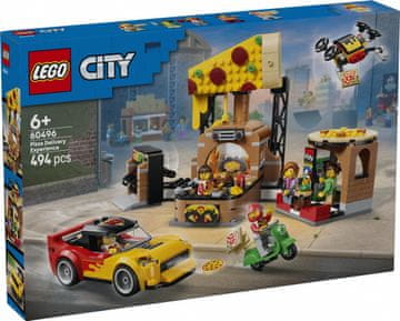 slomart LEGO 60496 City dostava pizze z vozili, 494 kosov