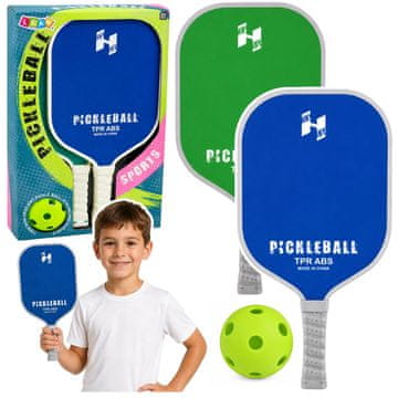 slomart Set za pickleball LEAN TOYS, paletke in žogica, zeleno-modri