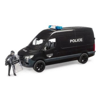 slomart BRUDER MB Sprinter policijski kombi z modro lučjo, 1:16, figurica