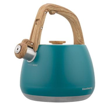slomart Kuhinjski lonec s piščalko Klausberg, modri, 2,5 l