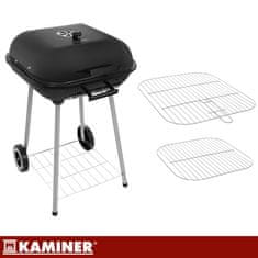 slomart Kaminer vrtni žar s pokrovom 53x77x46cm, ogljni