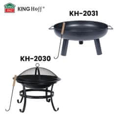 slomart Klausberg KB-2030 vrtno ognjišče s pokerjem in žarom, 54,5 cm, črno