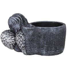 GARDEN LINE CEMENTNA nagrobna posoda, siva Z ANGELOM, DEKORACIJA za grob, OVOJ 24,5x14x15 cm