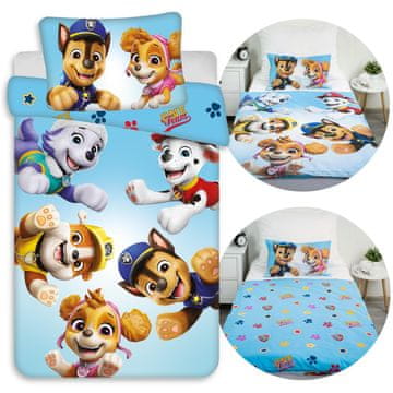 Paw Patrol Tačke na patrulji Dvostranska, bombažna otroška posteljnina na zadrgo, 100% BOMBAŽ 100x135cm+40x60cm OEKO-TEX