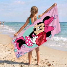 Disney Miška Minnie Roza, HITRO SUŠEČA brisača za plažo, kopalna brisača, 100% BOMBAŽ 70x140 cm OEKO-TEX